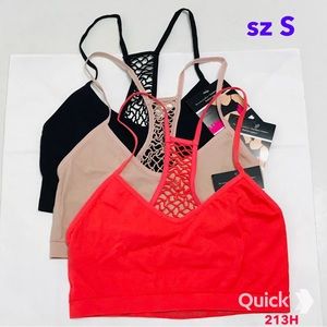 S - NWT 3 pcs Wireless Sports Bralettes